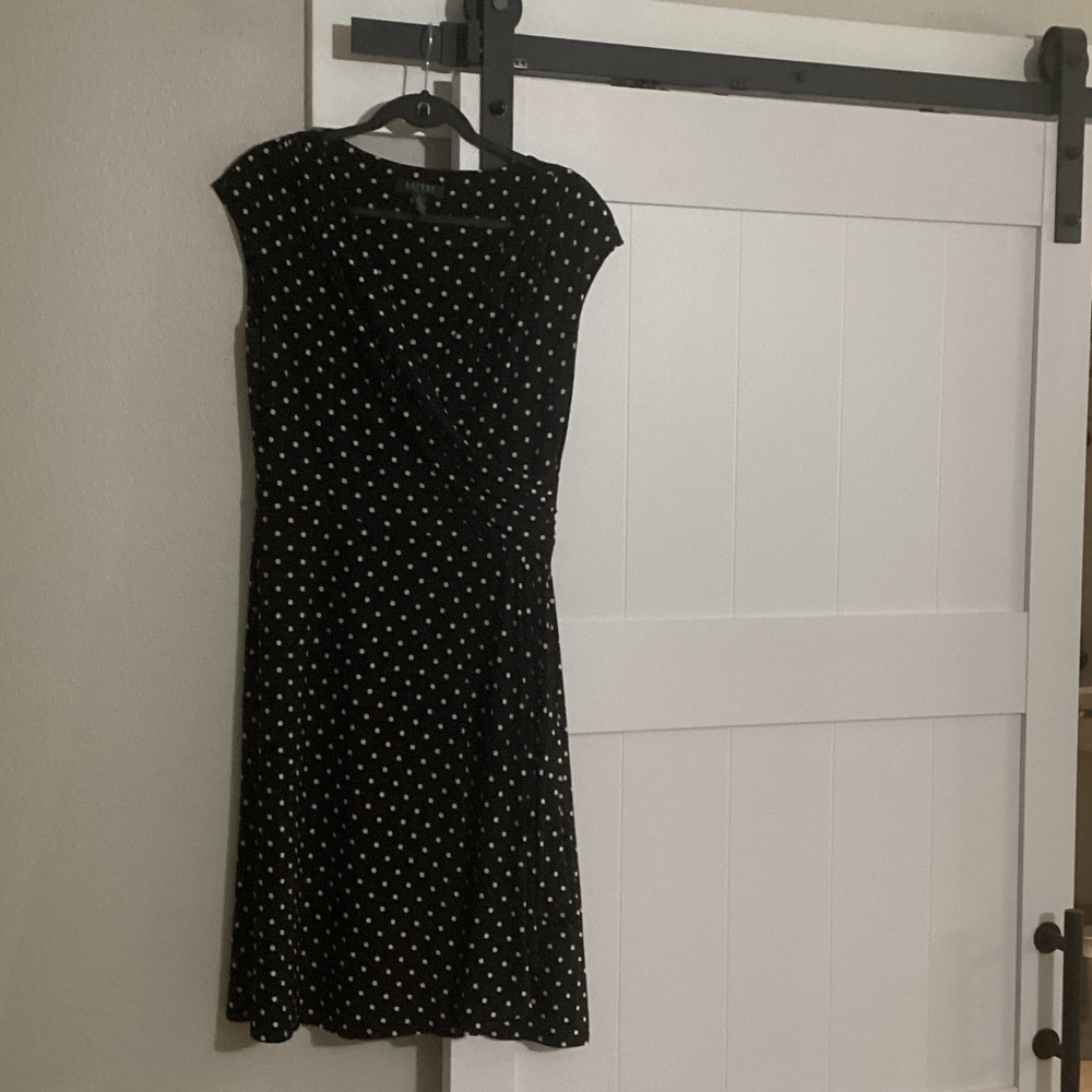 Lauren Ralph Lauren Black and White Midi Dress